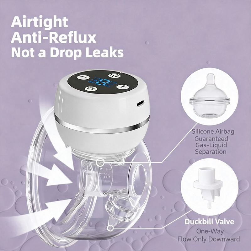 Wearable Electric Breast Pump Hands Free 3 Modes 9 Levels Bpa Free Led Display Portable Milk Collector