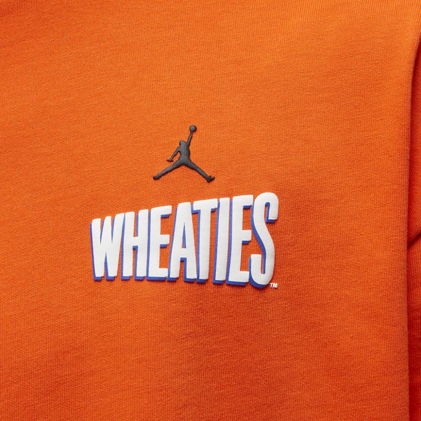 Jordan Flight MVP Logo Print Crew Neck Sweatshirt Men Tops Orange DV8428-817