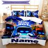 3pcs Custom Name Astro Bot Bedding Set Duvet Cover Closure Includes 1 Duvet Cover & 2 Pillowcases for All Seasons Bedroom Decor