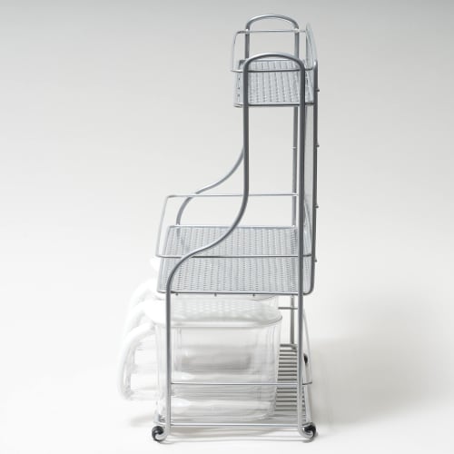 Pearl Metal Kitchen Storage 2 Seasoning Stand, 3 Tiers, H-7487, Silver