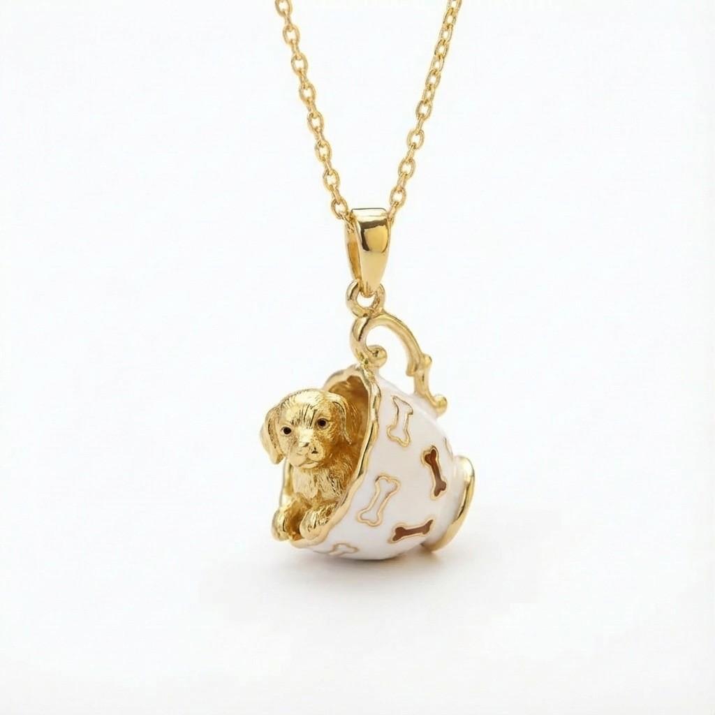 Animal Charm Necklace With Bunny Cat Fox Pendant For Women Gift