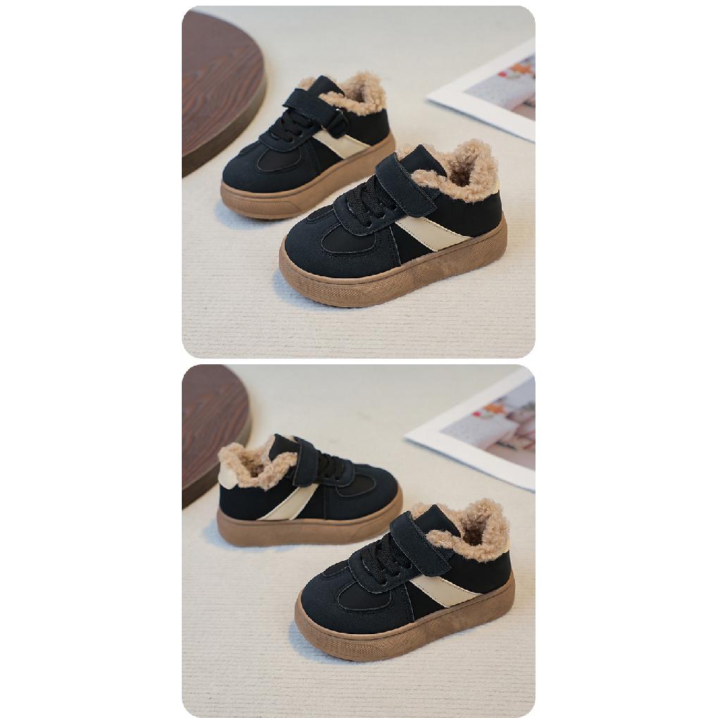 Children's Cotton Shoes Autumn Winter New Retro Non-Slip Fleece-Lined Warm Girls' Shoes Boys' Snow Boots