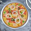 Aluminum Baking Pan Alloy Pizza Screen, Non Stick Mesh Pan, Professional Tool Round Crisper Tray for Oven Home Kitchen Restaurant Cooking Griddle