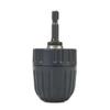 1Pcs 0.8-10mm Keyless Drill Chuck 1/4" Hex Shank 3/8" to 24UNF Thread Quick Change Adapter Quick Connection Steel