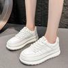 High-end Thick-soled White Shoes for Women's 2025 Spring New Sports and Leisure Shoes To Increase the Height of Versatile Trend Fashion Board Shoes