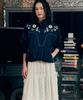 Priter Eyelet Ruffle Maxi Skirt White_F251Sk05
