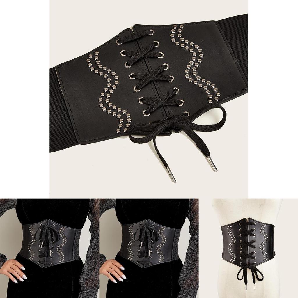 Modisches Nieten- und Riemendesign Elastischer Bund für Damenkleid-Accessoires