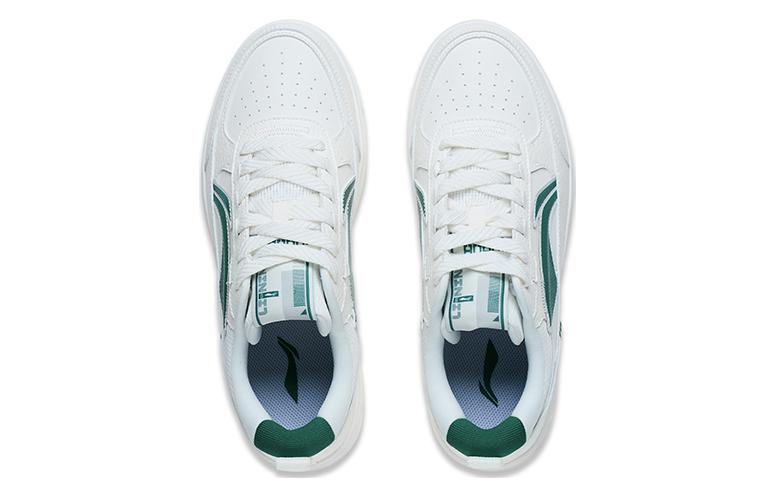 Li Ning Tianji 2.0 Abrasion Resistant Breathable Low top Skateboard Shoes Men's White Green AGCT211-1