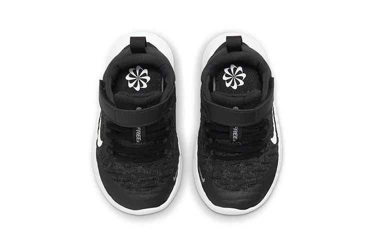 Nike Free RN 2021 Low top Running Shoes Black White Infant And Toddler CZ3997-001