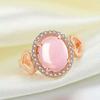 Lindon Classic Copper Alloy Zircon Ring Ladies Jewelry Wedding Promise Party Gift