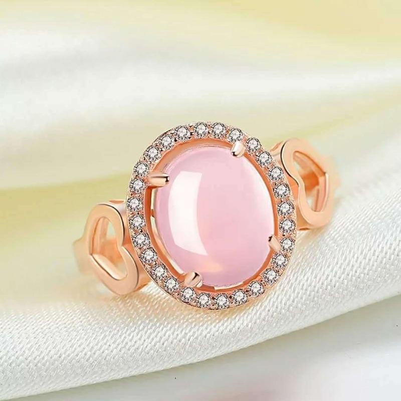 Lindon Classic Copper Alloy Zircon Ring Ladies Jewelry Wedding Promise Party Gift
