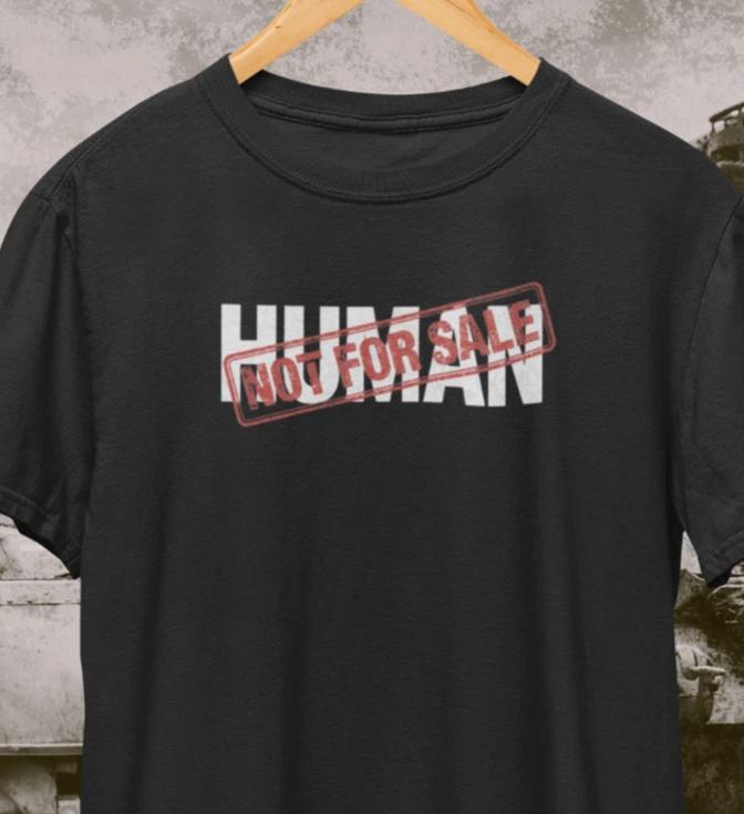 Human Not For Sale Punk Indie Rock T-Shirt / Crass Anarchy Peace Protest Tee 4XL