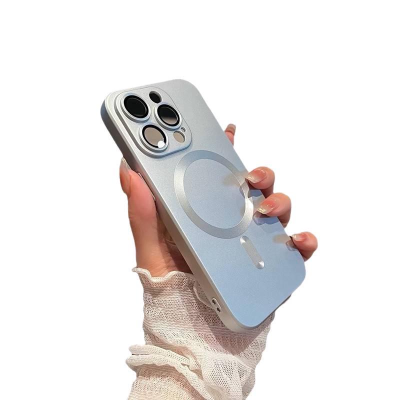 MagSafe Magnetische Ultra-Dünne Mattierte Weiche Hülle für iPhone 15 Pro/14/13 Pro Max