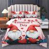 Love Heart Duvet Cover Set Microfiber Bear Comforter Cover Soft Romantic Bedding Sets Valentine's Day For Girls  Valentine's Day