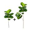 Albero Ficus Artificiale Grande 70-135cm Piante di Gomma Finte Ramo Foglie di Fico di Plastica per Decorazione Casa Giardino Interno Esterno