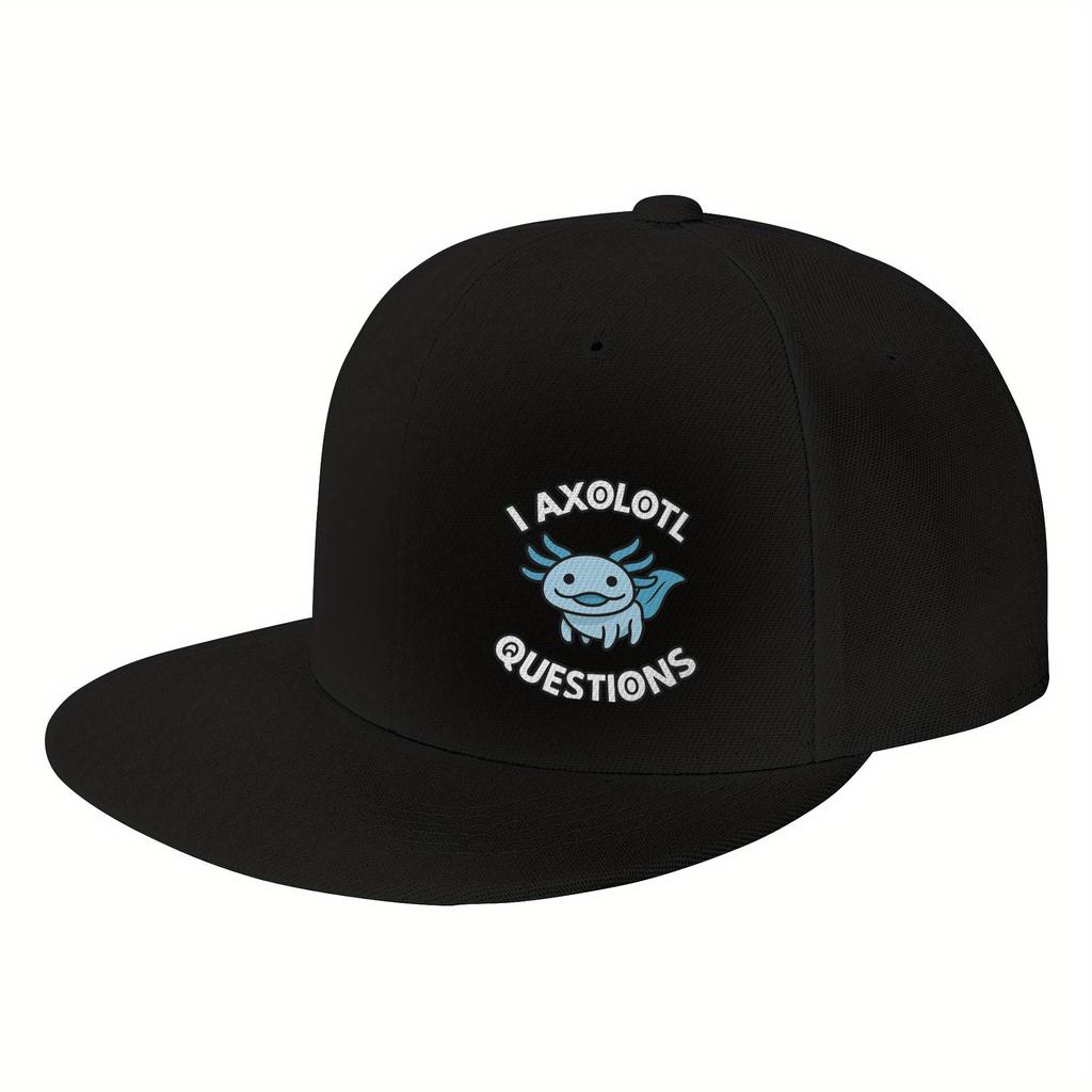 Ich Axolotl Fragen Axolotl Lustiges Tier Baseballkappe Verstellbare Snapback Mütze Lässige Streetwear