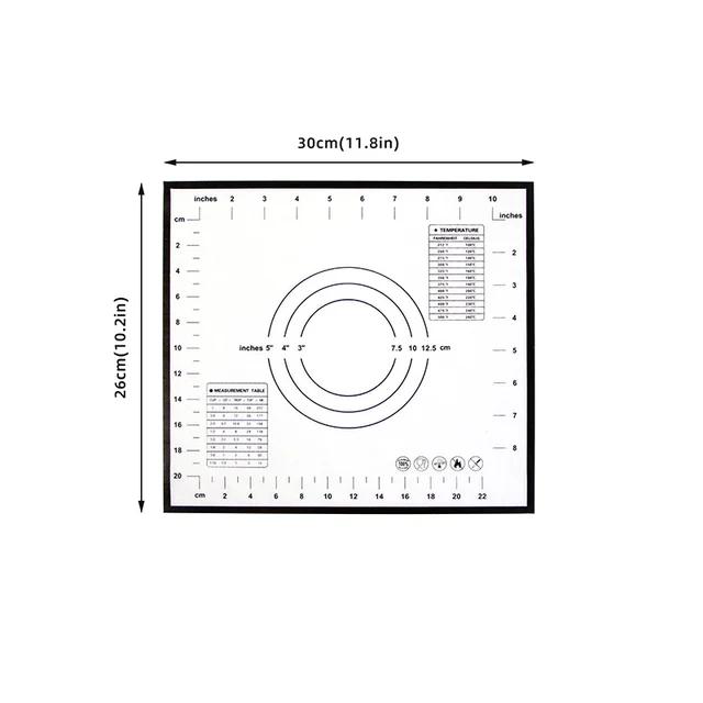 Neue Knetunterlage Silikon Backmatte Pizza Kuchen Teigbereiter Gebäck Küche Kochen Grill Gadgets Backformen Tischmatten Unterlage S