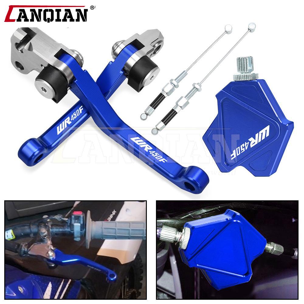 WR450F Dirt Bike Brake Clutch Levers Stunt Clutch Easy Pull Cable System Set For YAMAHA WR 450 F 2001-2023 Motocross Accessories