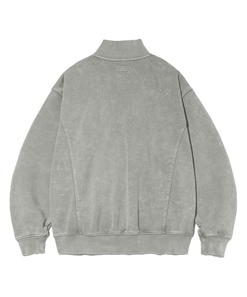 Filluminate Side Seam Pigment Zip Up-Gray