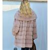Women's Jacket Street Style Trendy Beltless European Solid Color Long Sleeve Artificial Fur Hooded Warm