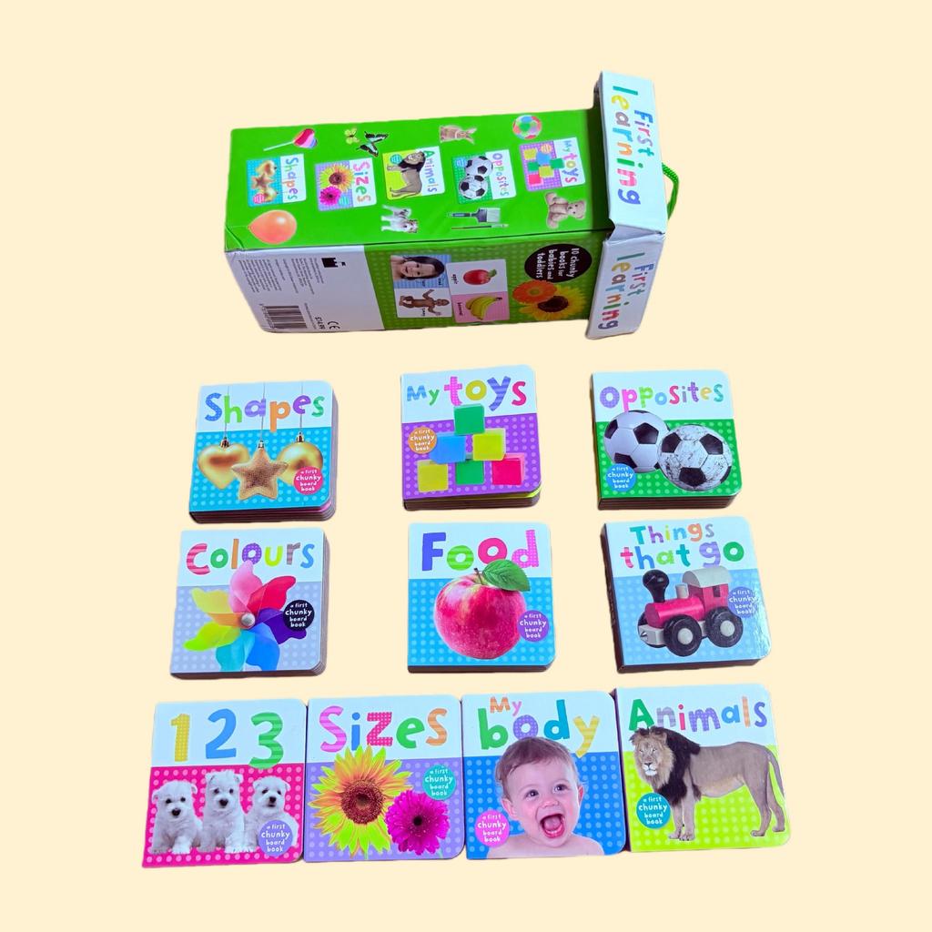 Genuine English mini portable set of 10 volumes First words children's word learning enlightenment cognition