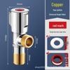 Universal 4-Point All-Copper Angle Valve for Hot/Cold Water, Stainless Steel Household Water Heater/Toilet Switch