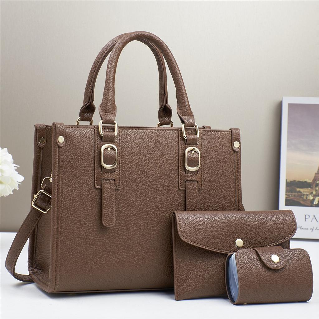 Mother and Child Bag Three-piece Texture Handbag Fashion Shoulder Bag Women's Bag Quality
