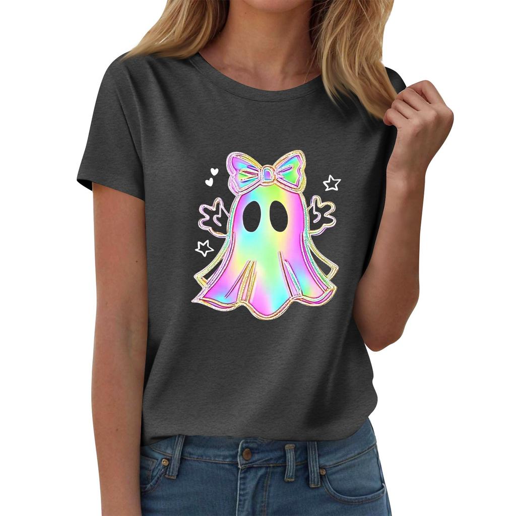 Women's T-shirts, Women's Short-sleeved Tops, Summer Fashion Round Neck Casual Stylish Shirts, Tunic Tops