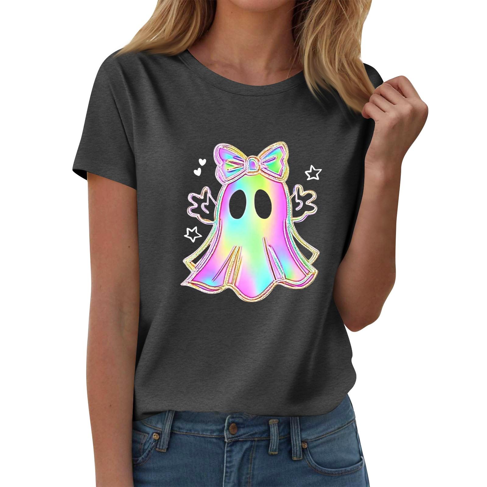 

Women s T-shirts, Women s Short-sleeved Tops, Summer Fashion Round Neck Casual Stylish Shirts, Tunic Tops XL