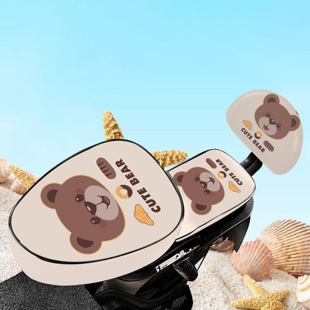 Cartoon Print Electric Bike Seat Cover Waterproof Seat Cushion Cover Electric Scooter