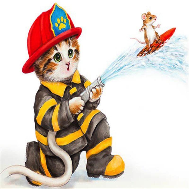 

5D Diy полный круглый комплект алмазной живописи мультфильм животных узор вышивка крестиком пейзажная мозаика Алмазная вышивка украшение дома Full Round 20x20CM