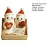 Christmas Ghost Friends Plush Set Cute Small Ghost with Santa Hat for Holiday Home