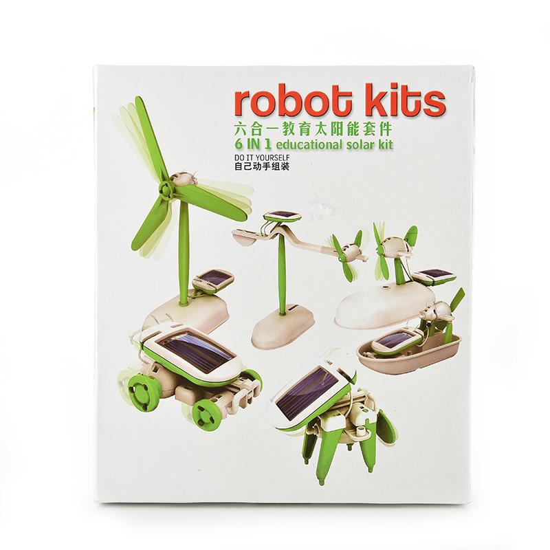 1 X Creative Diy Power Solar Robot Kit 6 v 1 vzdělávací hračka pro děti