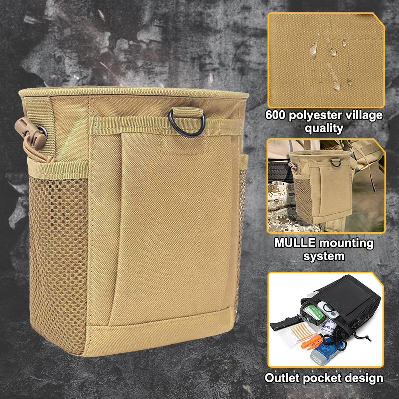 1Pcs Storage Bag Outdoor Molle Drawstring Magazine Dump Pouch Adjustable Utility Belt Fanny Hip Bag