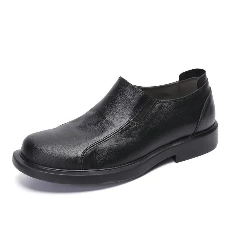 Slip-on Men's Leather Loafers Shoes Office Summer Sale Size 45 Adults 2024 Male Casual Shoe Legitimate Common Designer