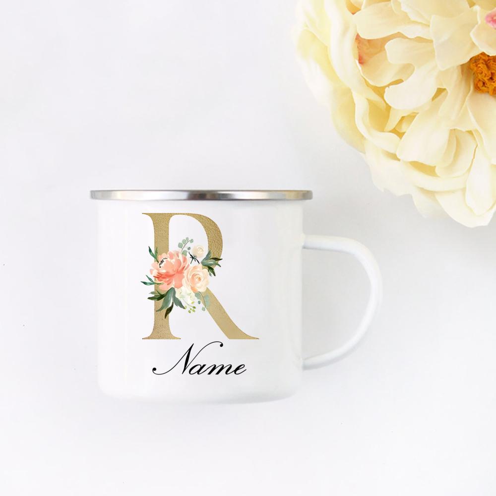Personalized Name Enamel Mug Wedding Bachelor Party Wine Cup Bridesmaid Bride Valentine's Day Christmas Gifts for Her