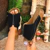 Fashion Women Wedge Slippers Summer Comfortable Buckle Woman Shoes Lightweight Fashion Slippers Open Toe Breathable Sandals Slides Women
