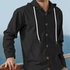 Men's Hoodie Linen Vintage Spring and Autumn Shirt Casual Loose Long Sleeved Clothes High Quality Trendy Men's Clothing
