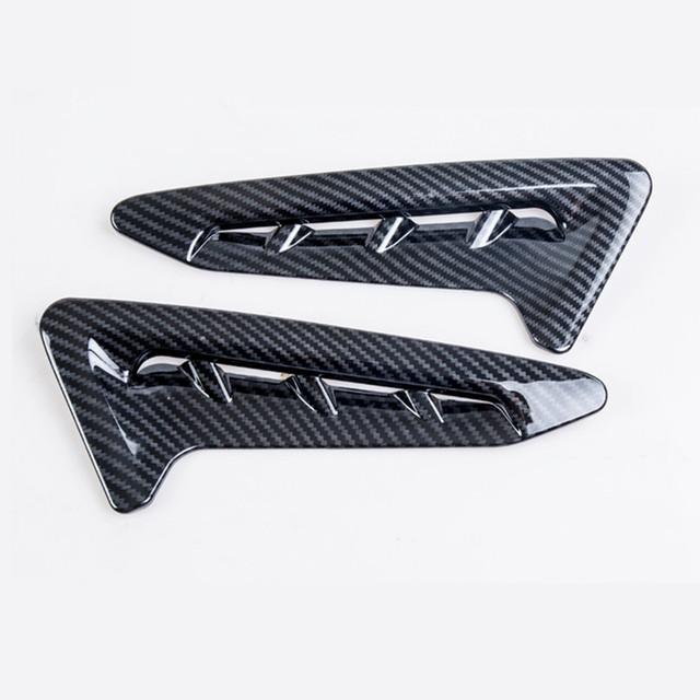 2PCS Carbon Fibre Fender Side Air Vent Trim Sticker for BMW X3 G01 2017 2018 New Style Chrome Silver ABS Car Styling Accessories