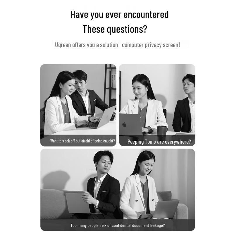 UGREEN 15.6-inch 16:9 Removable Laptop Anti-Peep Privacy Screen Filter