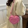 Chic And Modern Simple Heart Printed Crossbody Bag In Vibrant Colors For Everyday Use