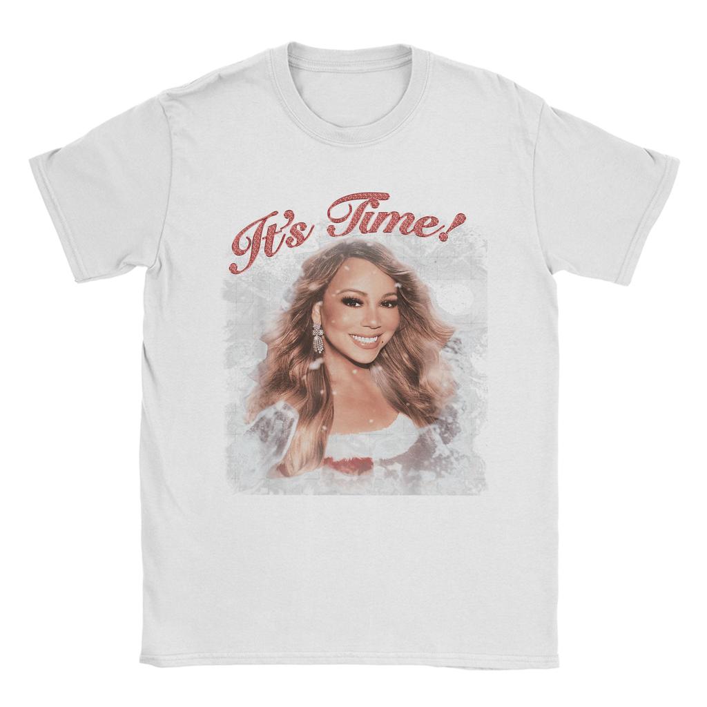 Men's T Shirt Mariah Carey It's Time 2025 T-Shirts Harajuku  Summer Tees Vintage Design Cotton Clothes Gift Idea