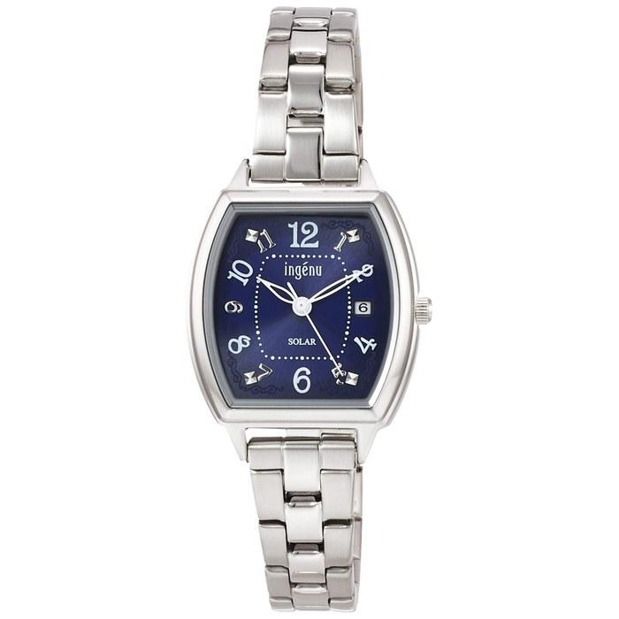 SEIKO ALBA Women s Watch ingenu Solar AHJD415 Silver Navy Date Calendar