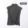 Half High Neck Vest For Women With Sleeveless Base, Paired With Summer Mid Neck Base Shirt