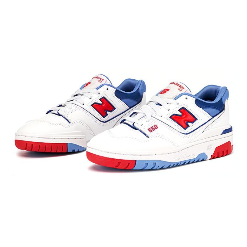 New Balance 550 White True Red Atlantic Blue GS Sneakers GSB550CH