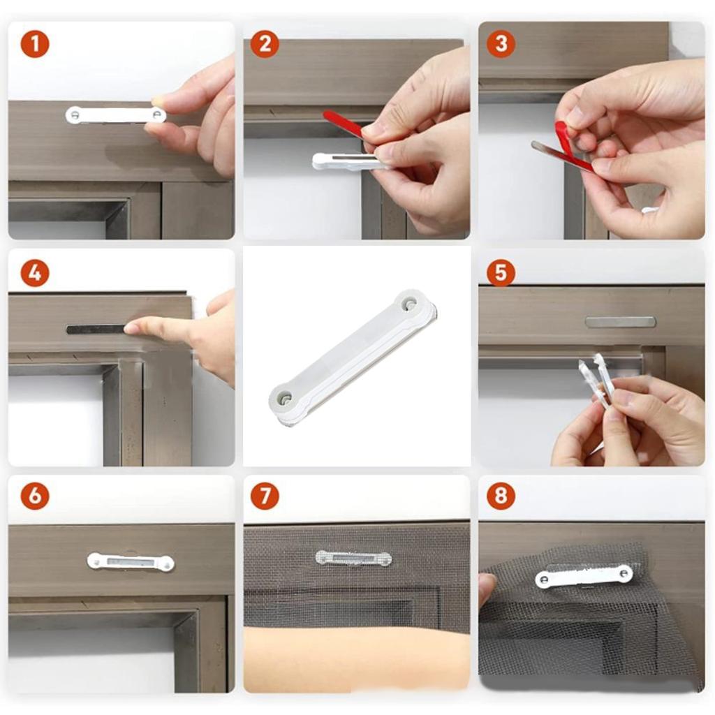 12pcs Magnets for Mosquito Screen Magnetic Screen Clip Anti-insect Window Screens Buckle No Punching Strong Fixation