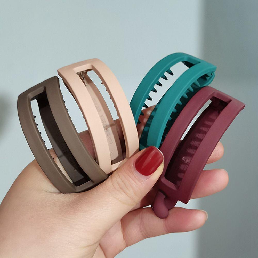 

Аксессуары Универсальные полые аксессуары для волос Леопардовый простой заколка-краб для волос Прямоугольный зажим-банан розовый