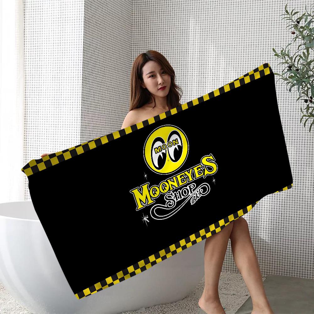 Mooneyes Bath Towel Microfiber Soft Water Absorbing Breathable For Girl Kids Decorative Cartoon Beach Towel