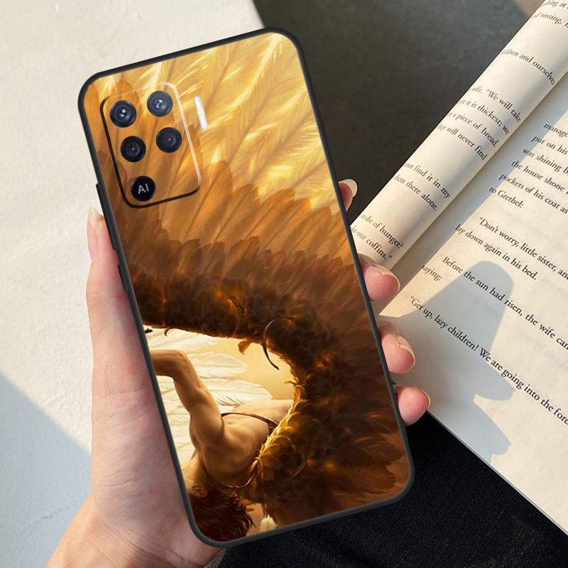 

Fallen Angel Wings Art Case For Oppo A80 A60 A40 A78 A38 A18 A98 A58 A96 A76 A16 A94 A74 A54 A15 A17 A57 A77 A5 Pro OPPO A15
