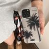 For iPhone 15 Pro Case Coconut Tree Pattern IMD TPU Phone Cover